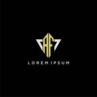 af första monogram logotyp för form triangel kreativ design vektor