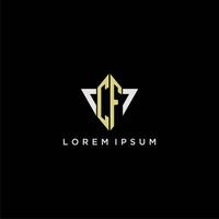 jfr första monogram logotyp för form triangel kreativ design vektor