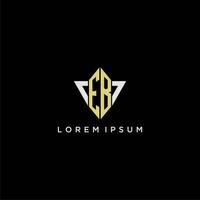 eb första monogram logotyp för form triangel kreativ design vektor