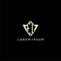 ei första monogram logotyp för form triangel kreativ design vektor