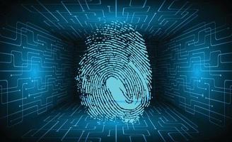 Cyber-Sicherheitshintergrund des Fingerabdrucknetzwerks vektor