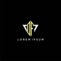 av första monogram logotyp för form triangel kreativ design vektor