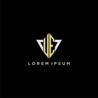 ue första monogram logotyp för form triangel kreativ design vektor