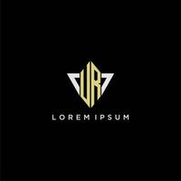 ur första monogram logotyp för form triangel kreativ design vektor