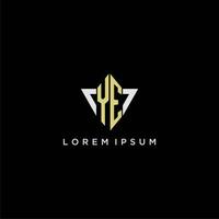 eder första monogram logotyp för form triangel kreativ design vektor