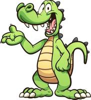 Cartoon grünes Krokodil vektor