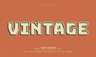 årgång retro grunge textur stil redigerbar färgrik vektor text effekt alfabet font typografi