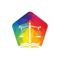 Bildung Gesetz Balance und Rechtsanwalt Monogramm Logo Design vektor