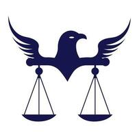 Gesetz Gerechtigkeit Logo Design Vorlage. vektor