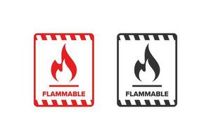 brennbar Symbol Zeichen Vektor Design