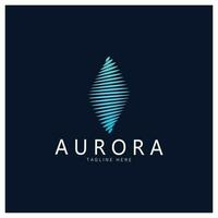 aurora-logo-design-ikonen-illustrations-vektorschablone vektor