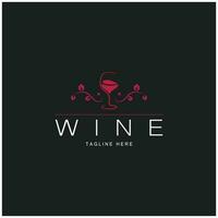 Wein-Logo-Design-Vorlage. Vektor-Illustration des Symbol-Vektors vektor