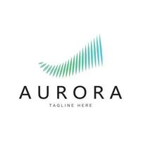 aurora-logo-design-ikonen-illustrations-vektorschablone vektor