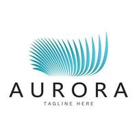 aurora-logo-design-ikonen-illustrations-vektorschablone vektor