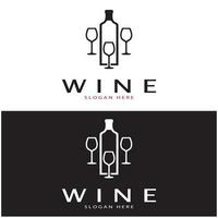 Wein-Logo-Design-Vorlage. Vektor-Illustration des Symbol-Vektors vektor