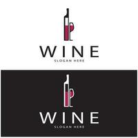 vin logotyp formgivningsmall. vektor illustration av ikon-vektor