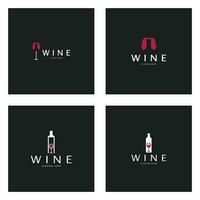 Wein-Logo-Design-Vorlage. Vektor-Illustration des Symbol-Vektors vektor