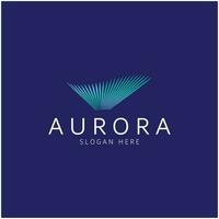 aurora-logo-design-ikonen-illustrations-vektorschablone vektor