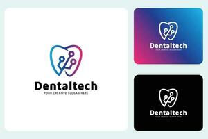 dental tech logotyp designmall vektor
