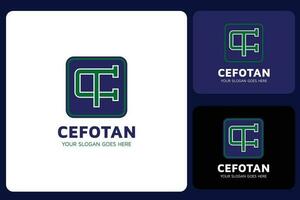 c f Brief Logo Design Vorlage vektor