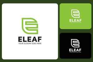 e Brief Blatt Logo Design Vorlage vektor