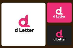 d Brief Logo-Design-Vorlage vektor