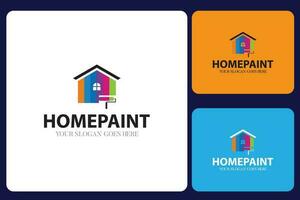 Zuhause Farbe Logo Design Vorlage vektor