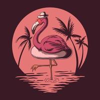 flamingo sommarvibbar vektorillustration vektor