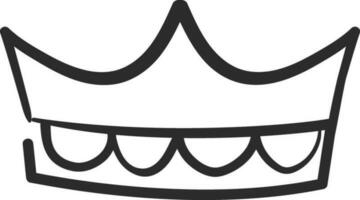 Hand gezeichnet Kronen Logo, König oder Königin Krone Kritzeleien. Prinzessin Tiara, skizzieren Diadem mit kostbar Edelsteine, königlich Symbol Gekritzel Vektor einstellen