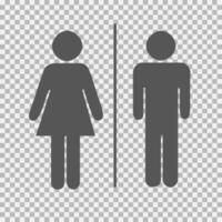 toalett tecken ikon. toaletter ikon unisex.toalett symbol. vektor man och kvinna ikoner.