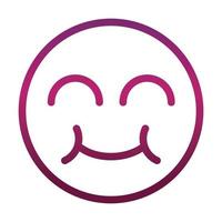 lustige Smiley-Emoticon-Gesichtsausdruck Farbverlauf-Stil-Symbol vektor