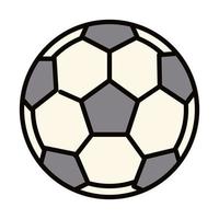 Fußballballausrüstung Sportlinie und Füllsymbol vektor