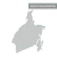 gepunktet Karte von Süd Kalimantan ist ein Provinz von Indonesien vektor