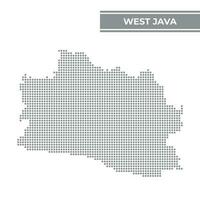 prickad Karta av väst java är en provins av indonesien vektor