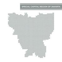 gepunktet Karte von Jakarta ist ein Provinz von Indonesien vektor