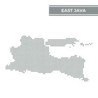 gepunktet Karte von Osten Java ist ein Provinz von Indonesien vektor
