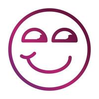 neugieriger lustiger Smiley-Emoticon-Gesichtsausdruck Gradienten-Stil-Symbol
