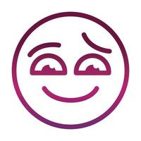 Entschuldigung lustige Smiley Emoticon Gesichtsausdruck Farbverlauf Symbol vektor