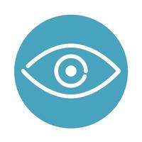 Augenheilkunde Vision Spezialist Medizin und Gesundheitswesen Blockstil-Symbol vektor