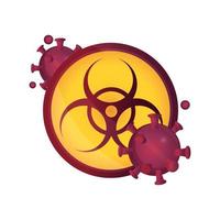 Gefahrenzeichen-Pandemie stoppen Coronavirus Covid 19 vektor