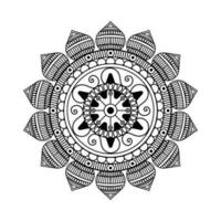 handgemalt Mandala Lotus Blume Zeichnung vektor