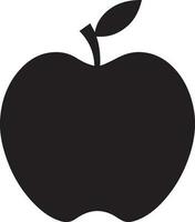 äpple svart och vit, vektor mall uppsättning för skärande och utskrift