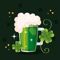 St. Patricks Day mit Bier und Dekoration vektor