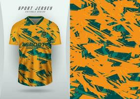 Hintergrund zum Sport Jersey, Fußball Jersey, Laufen Jersey, Rennen Jersey, Grün und Gelb Blatt Grunge Muster. vektor