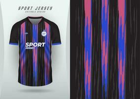 bakgrund för sporter jersey fotboll tröjor löpning tröjor tävlings tröjor mönster Ränder borstat blå rosa svart bakgrund vektor