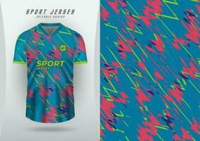 Hintergrund zum Sport Jersey, Fußball Jersey, Laufen Jersey, Rennen Jersey, Blau, Grün und Rosa Muster. vektor