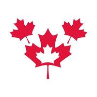 Kanada Tag rote Ahornblätter nationale Symbol flache Stilikone vektor