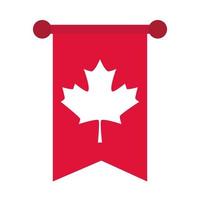 Kanada Tag Anhänger Ahornblatt nationale Unabhängigkeit flache Stilikone vektor