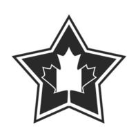 Kanada-Tag kanadische Flagge Ahornblatt in der patriotischen Silhouette-Stilikone des Sterns vektor