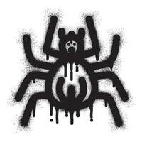 Spinne Symbol Graffiti mit schwarz sprühen Schmerzen vektor